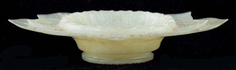 White Jade Floral Form Carving - 2
