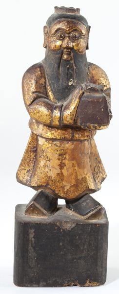 Antique Chinese Wood Carving of an Official