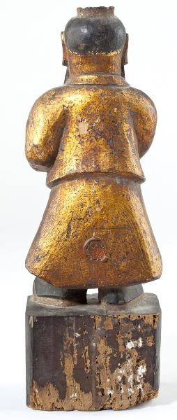 Antique Chinese Wood Carving of an Official - 4
