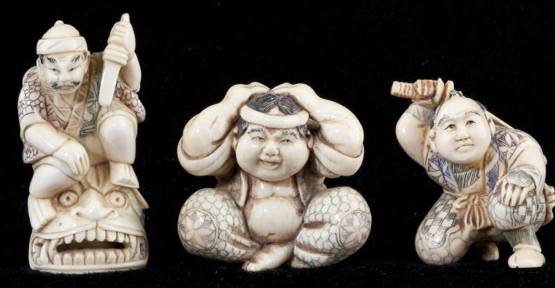 Group of Seven Japanese Ivory Netsuke - 2