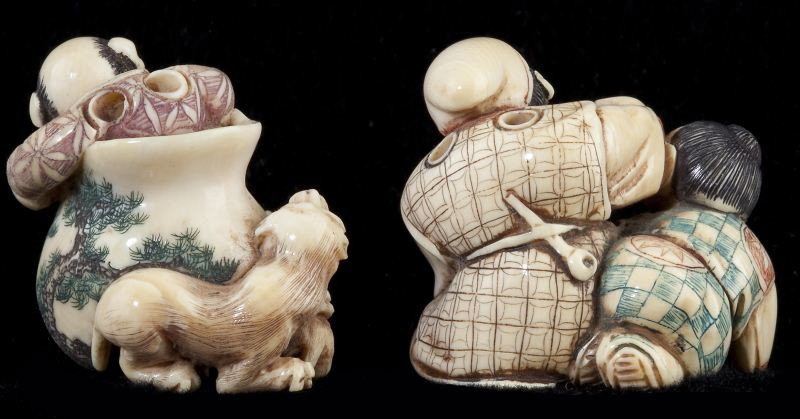 Group of Seven Japanese Ivory Netsuke - 6