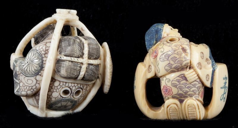 Group of Seven Japanese Ivory Netsuke - 9
