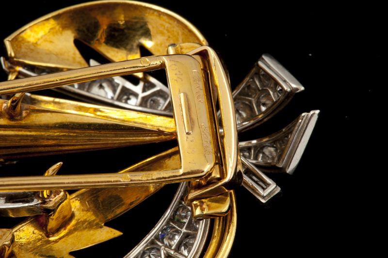 18KT Gold and Diamond Brooch, Cartier, Paris - 3