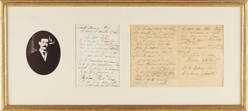 Autograph Letter Signed by Maurice Utrillo: Autograph Letter Signed by Maurice Utrilloto his mother, Suzanne Valadon, dated 28 November 1927, reassuring his mother of his health and requesting a card showing the church in Besson (Haute-Vienne),