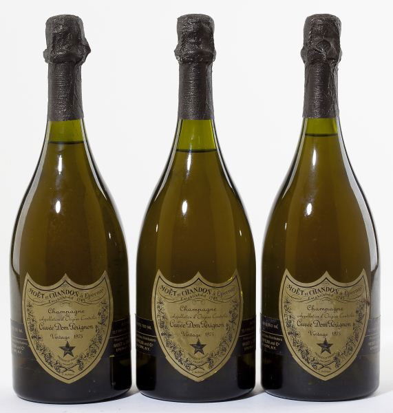 Moet & Chandon - Dom Perignon - Vintage 1973: Moet & Chandon - Dom Perignon - Vintage 1973ChampagneRemoved from the temperature-controlled subterranean wine cellar of an avid collector.3 bottles