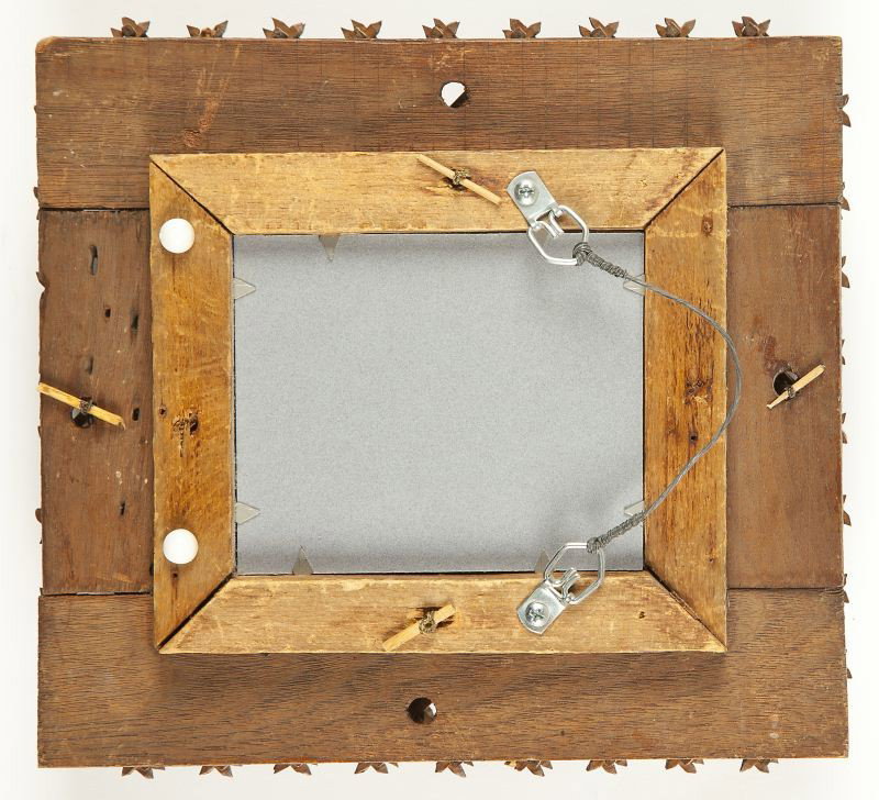 Two "Crown of Thorns" Folk Art Mirrors - 7