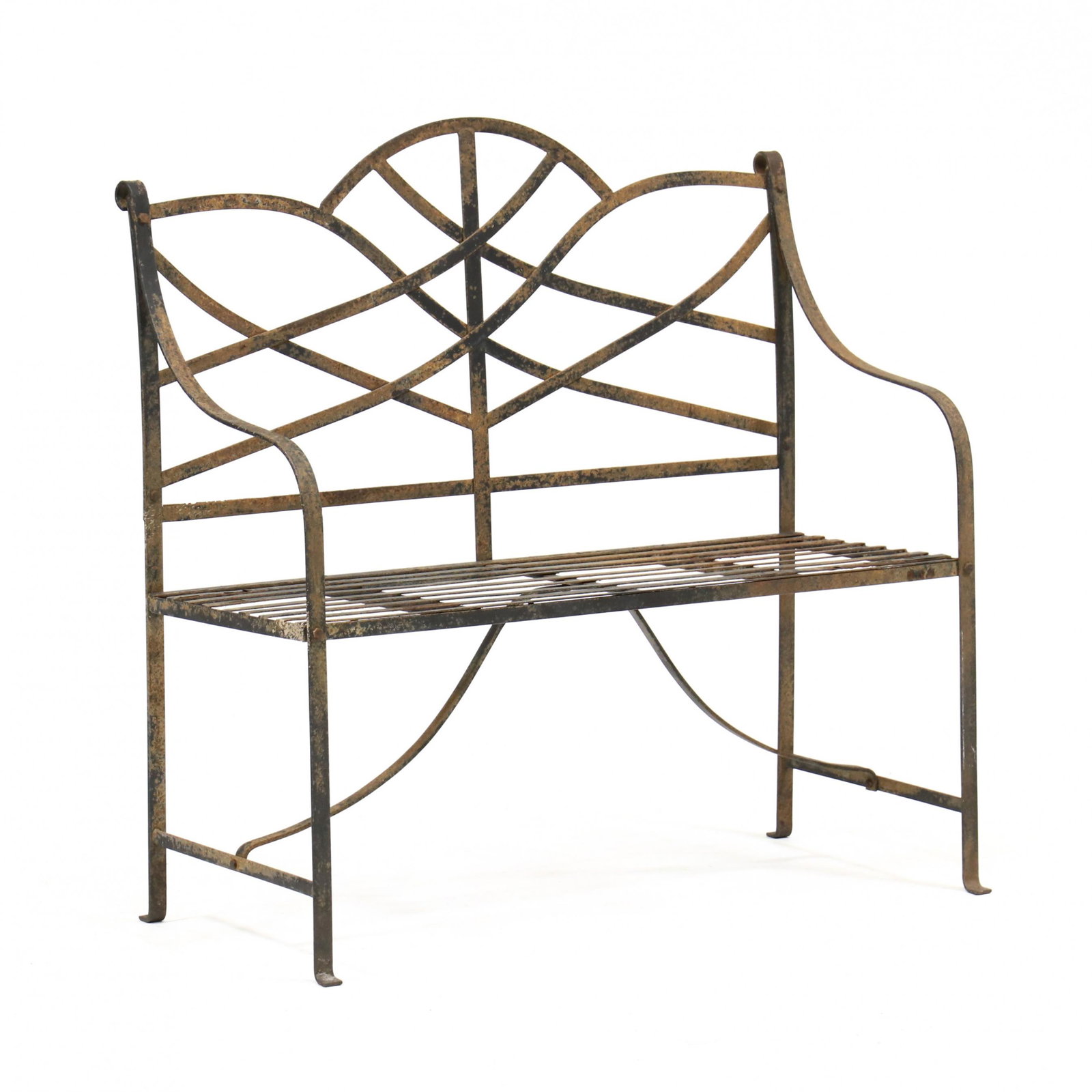 Regency Style Diminutive Iron Garden Bench (1 of 4)