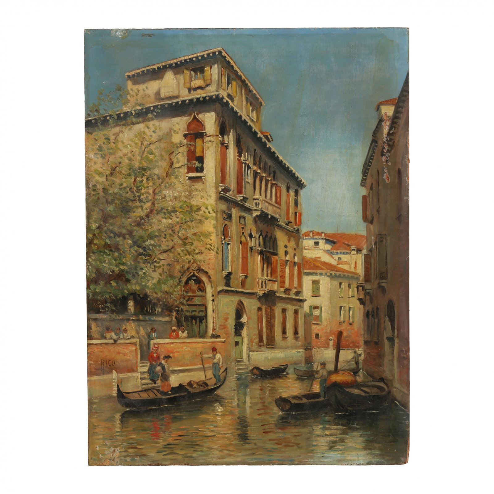 Italian School (circa 1900), A Venetian Scene with Gondolas (1 of 5)
