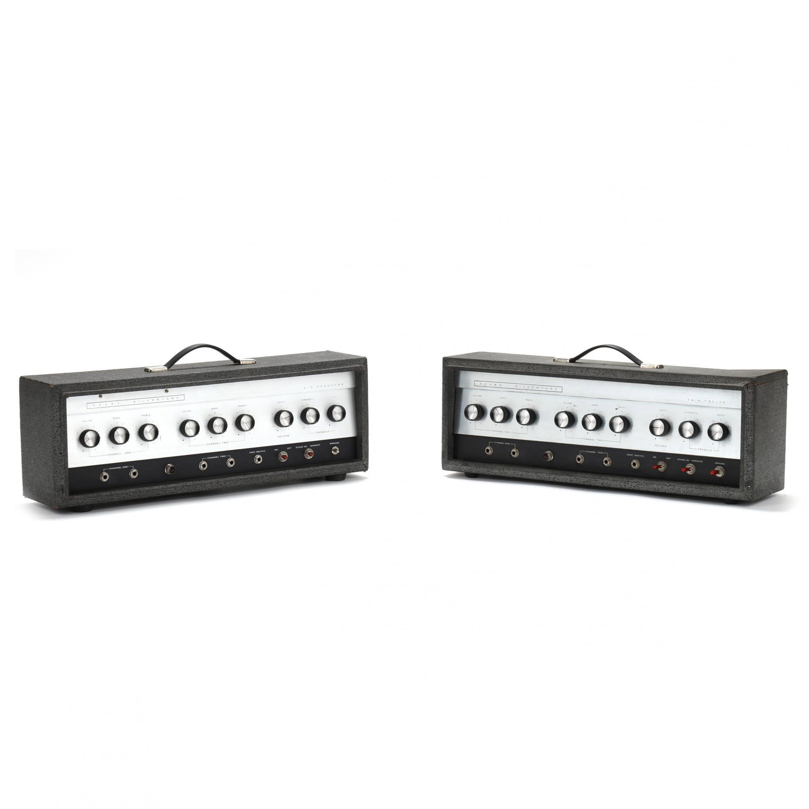 Two Sears Silvertone Tube Amplifier Heads (1 of 16)