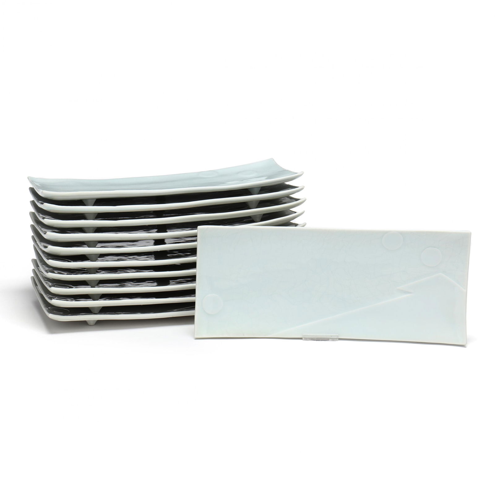 A Set of Eleven Japanese Studio Rectangular Dishes (1 of 7)