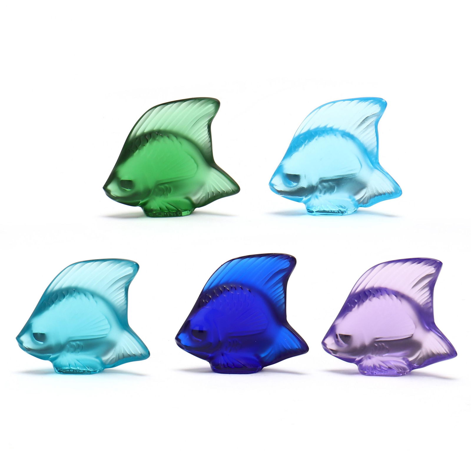 Five Lalique Crystal Angel Fish (1 of 6)