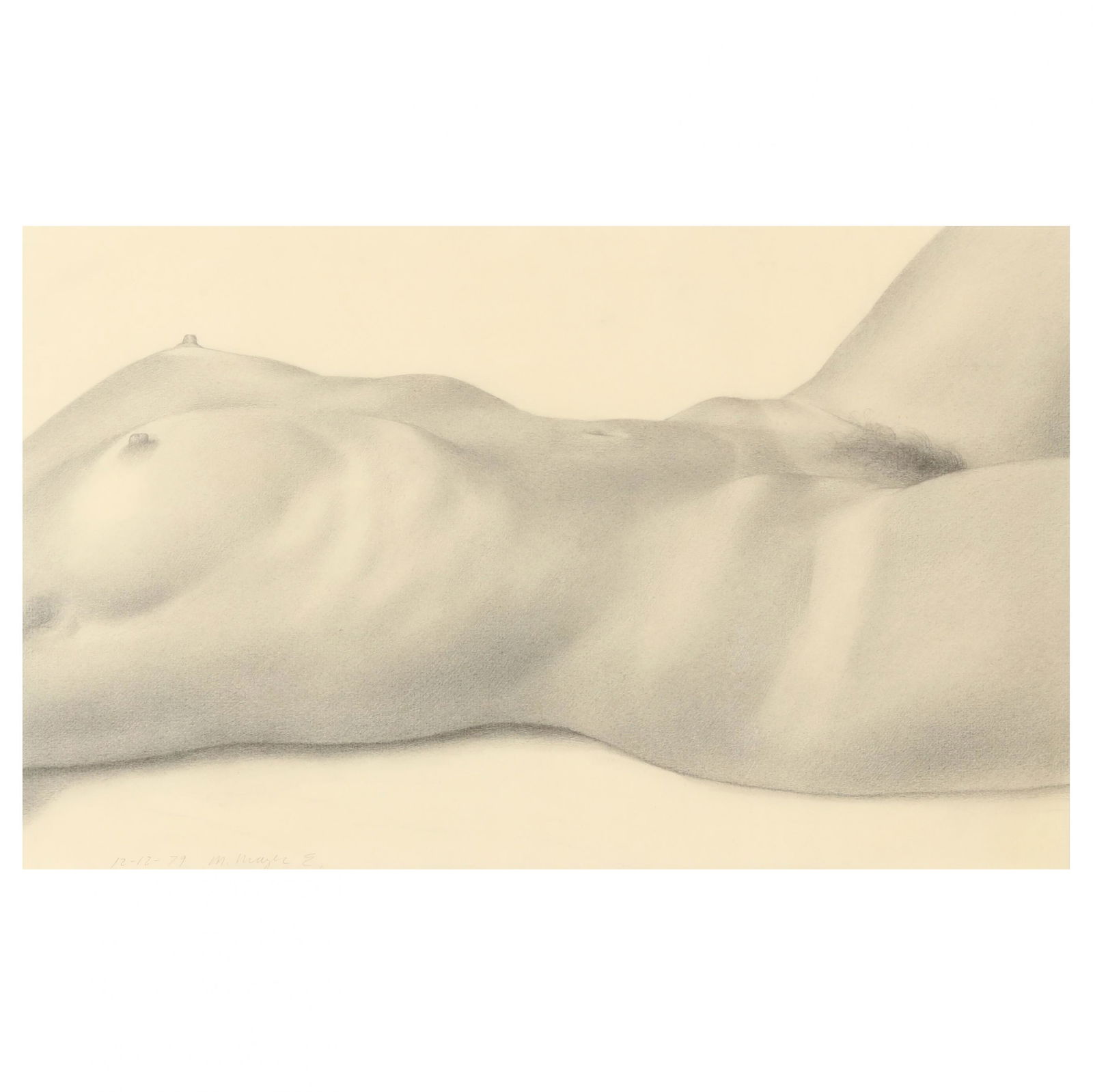 Martha Mayer Erlebacher (American, 1937-2013),  Supine Torso (1 of 6)