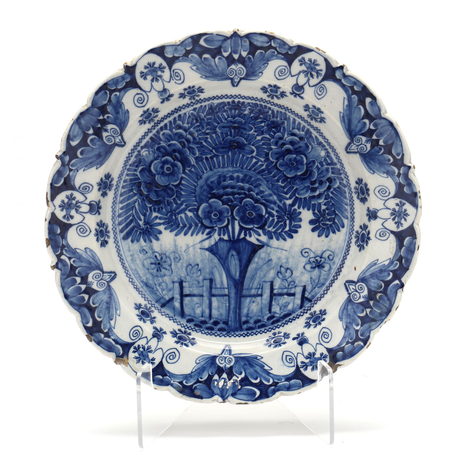 De Porseleyne Beyl  Dutch Delft Blue and White Charger, Flowering Tree (1 of 6)