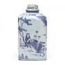 A Dutch Delft Blue and White Tea Caddy