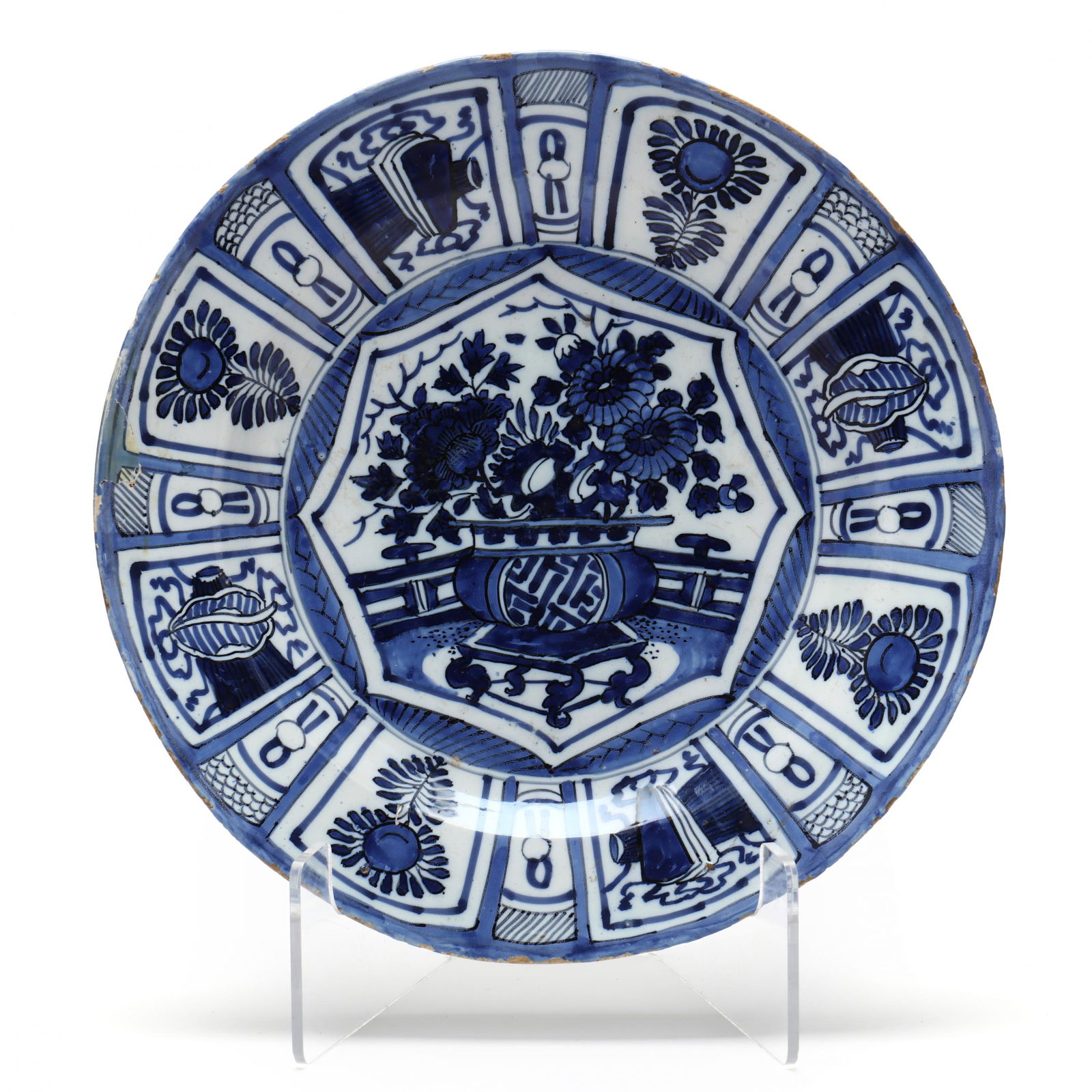 Dutch Delft Blue and White Kraak Style Dish (1 of 5)