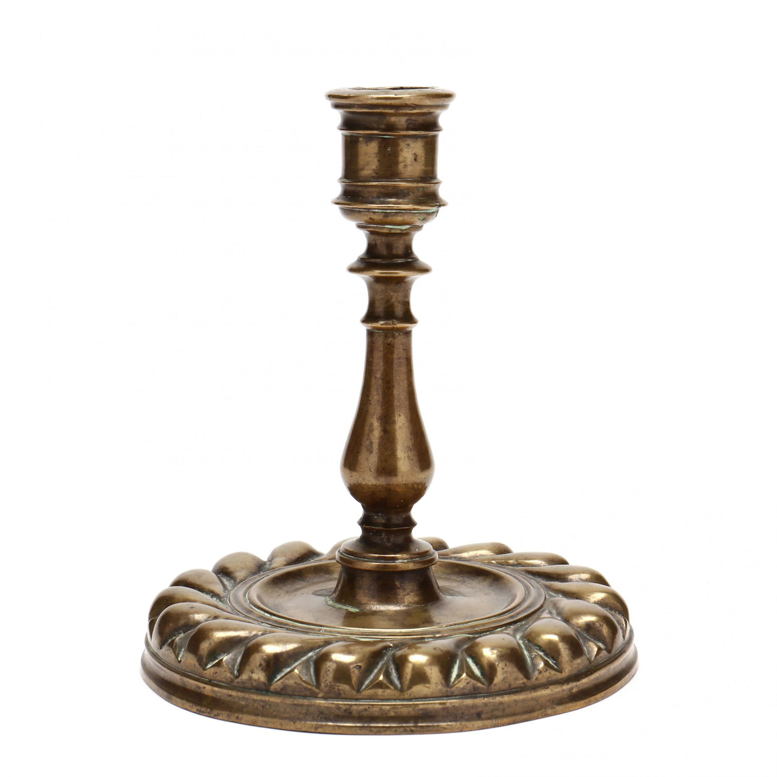 A Rare Continental Brass Candlestick (1 of 6)