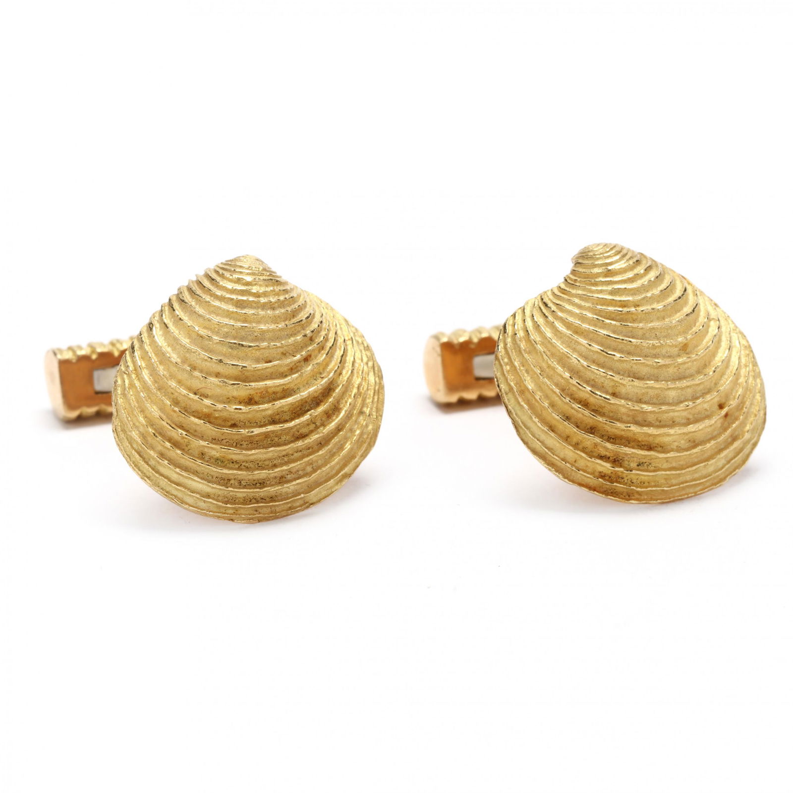 Pair of Gold Seashell Motif Cufflinks, Tiffany & Co. (1 of 4)