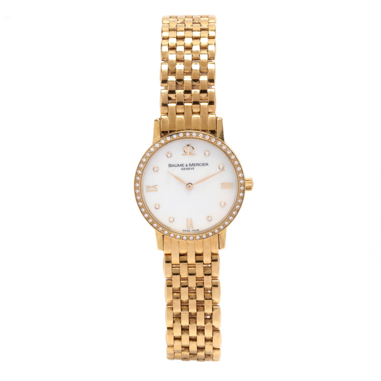 Lady's Gold and Diamond Watch, Baume & Mercier (1 of 5)