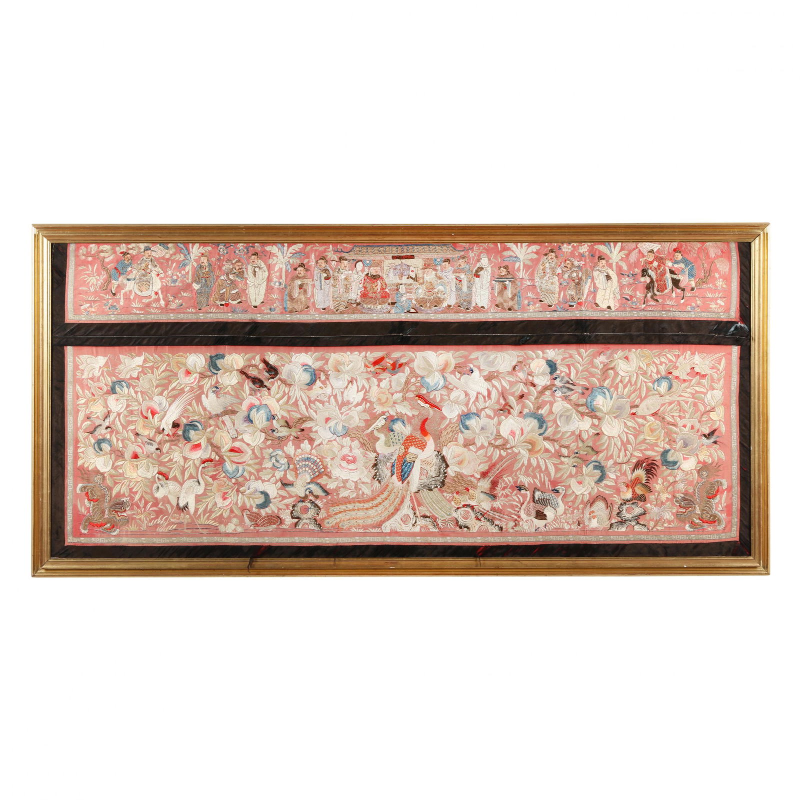 A Large Chinese Silk Embroidered Table or Altar Front Panel (1 of 16)