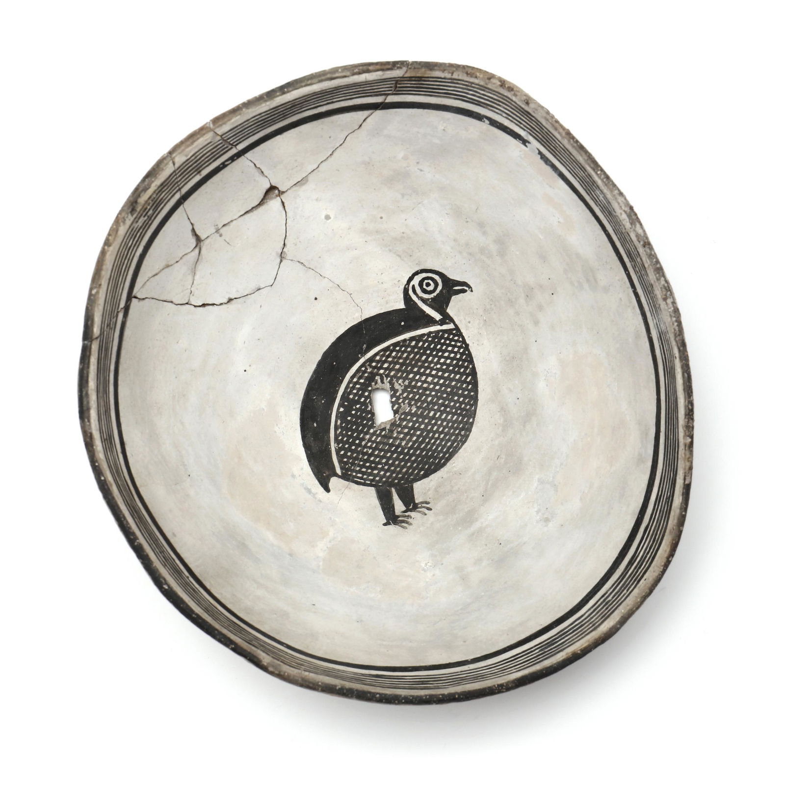 Shallow Clay Bowl, Attributed Mimbres Culture, New Mexico (1 of 6)