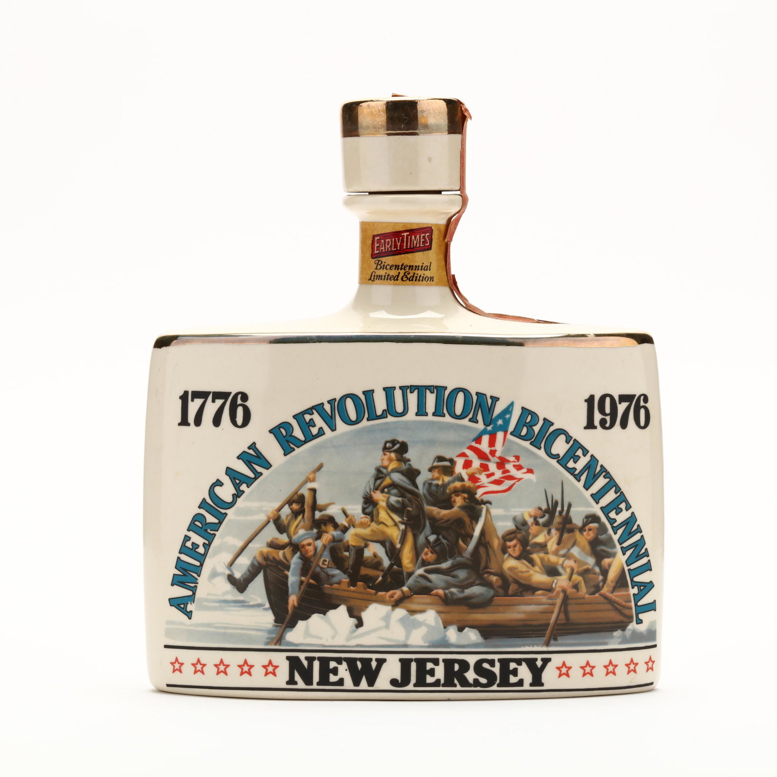 Early Times Bourbon Whisky in American Revolution New Jersey Bicentennial Limited Edition Porcelain: Early Times Bourbon Whisky in American Revolution New Jersey Bicentennial Limited Edition Porcelain Decanter The buyer acknowledges that he/she is acting within compliance with their state and local l