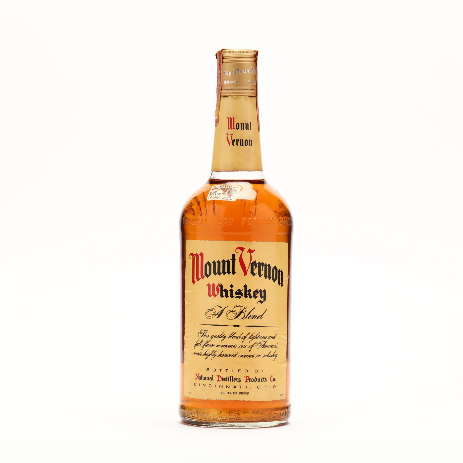 Mount Vernon Whiskey: Mount Vernon Whiskey The buyer acknowledges that he/she is acting within compliance with their state and local laws in regards to the purchase, transportation and delivery of spirituous liquors. The b