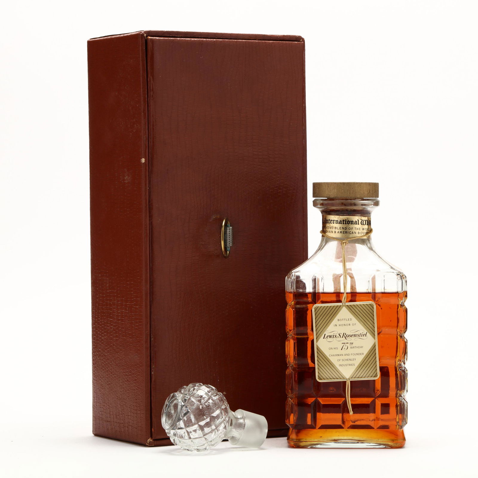 Schenley Whisky in Lewis S. Rosenstiel 75th Birthday Commemorative