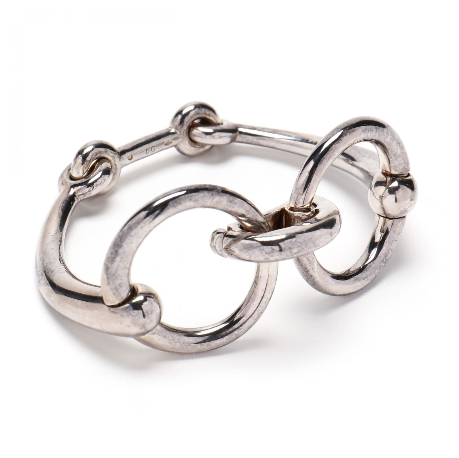 Hermes  Filet de Selle  Silver Bracelet (1 of 15)