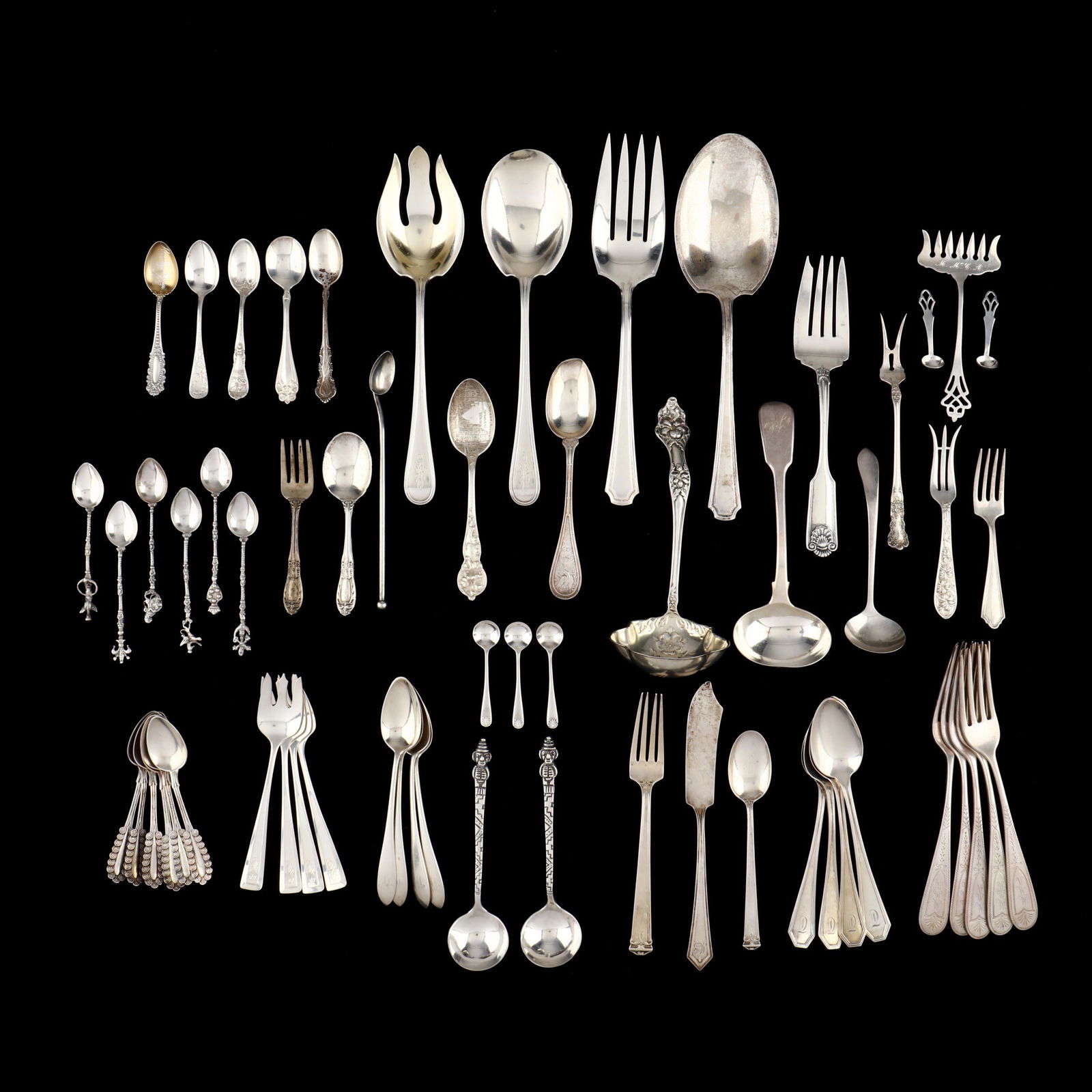 A Collection of Sterling Silver Flatware (1 of 9)