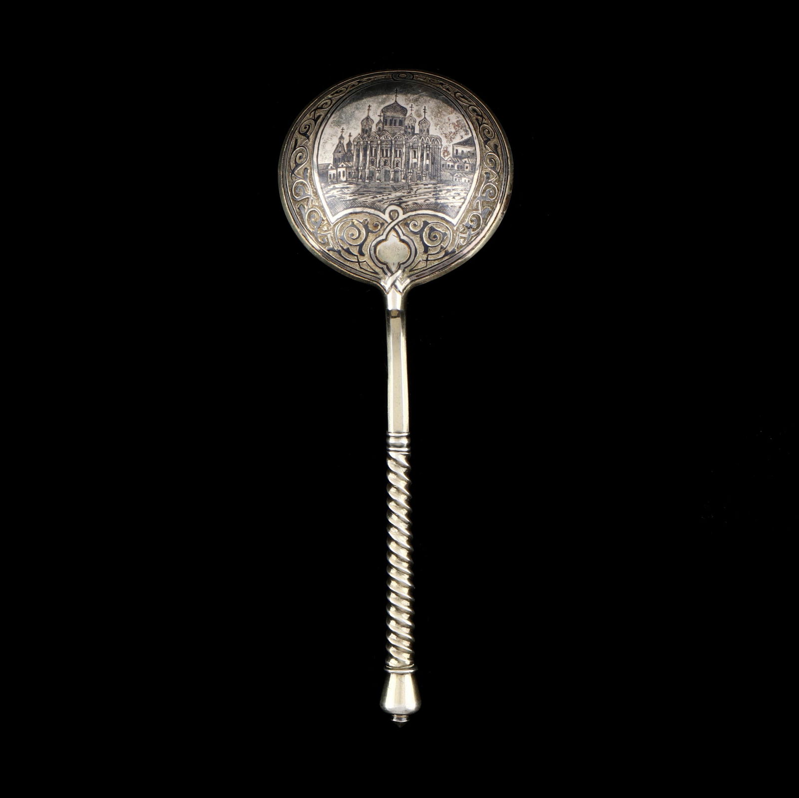Russian Silver Gilt Niello Spoon (1 of 4)