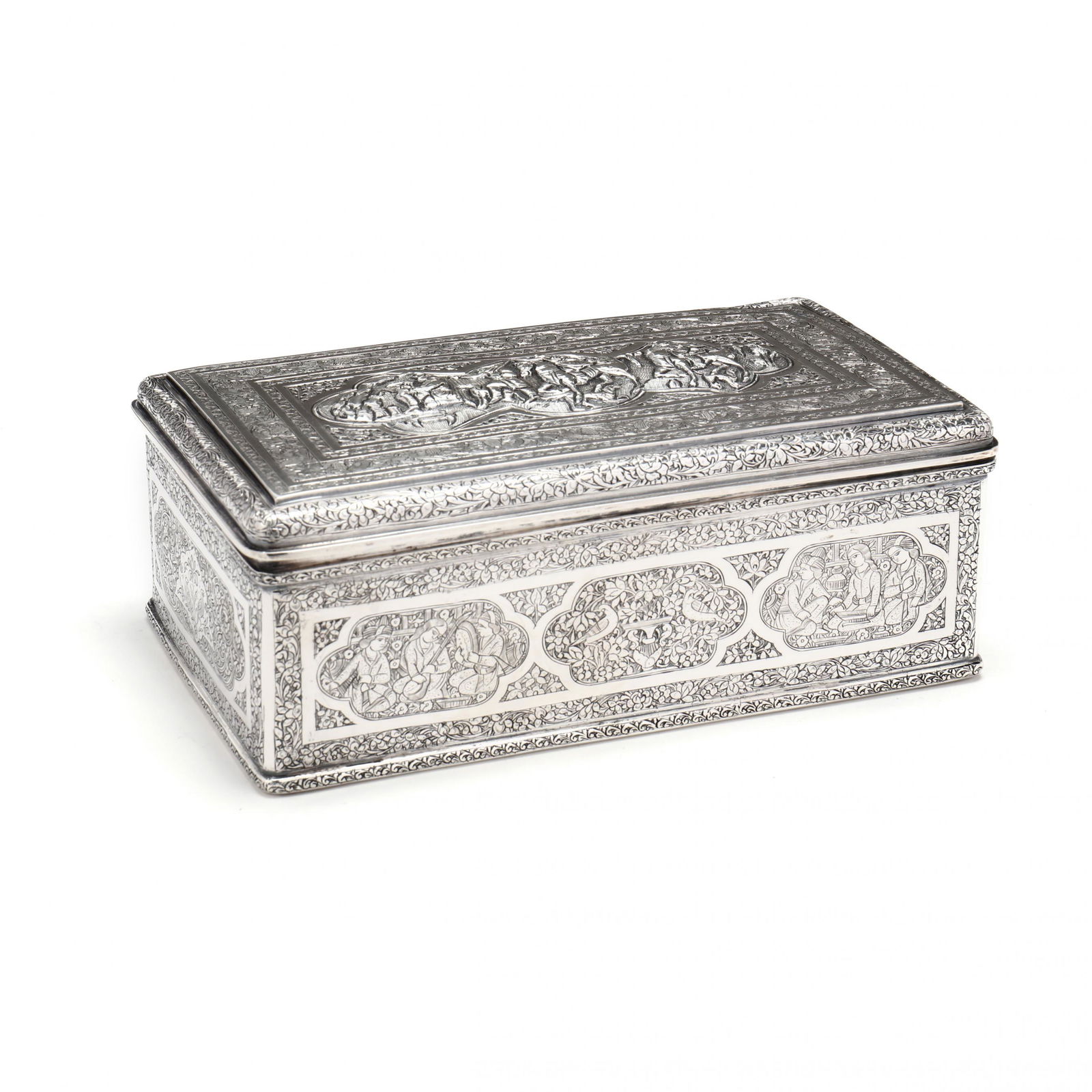 A Large Persian Silver Table Box, circa 1900 (1 of 11)