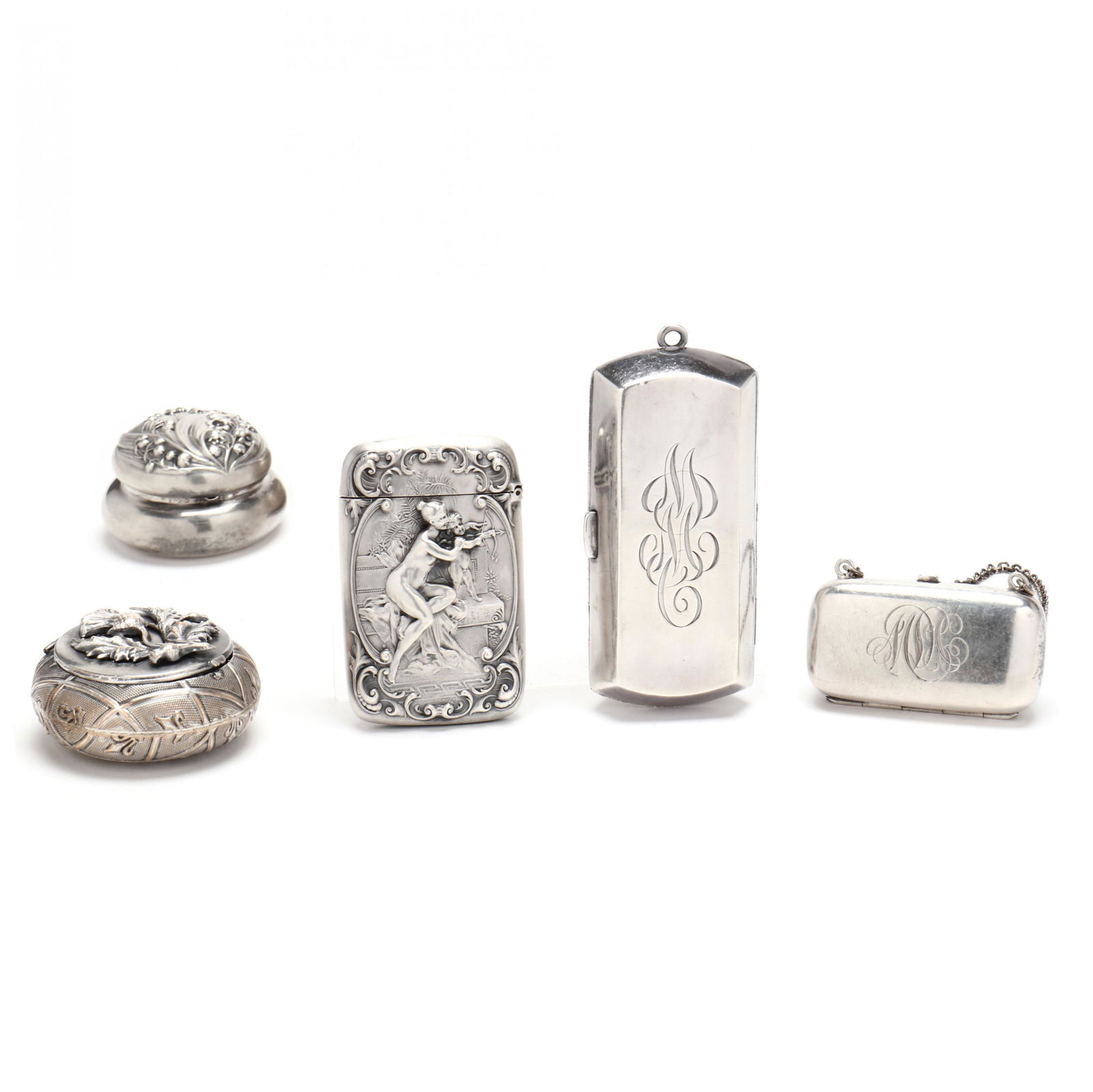 Four American Sterling Silver Diminutive Boxes (1 of 14)