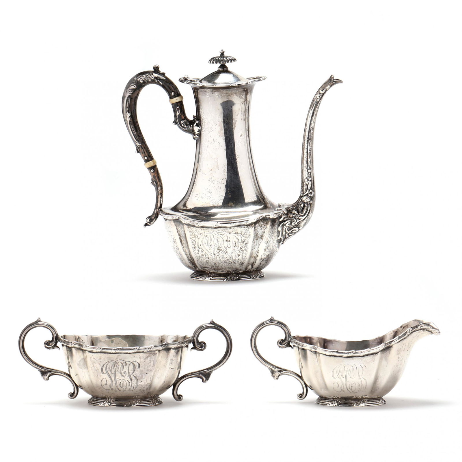 An Antique Sterling Silver Demitasse Set (1 of 8)