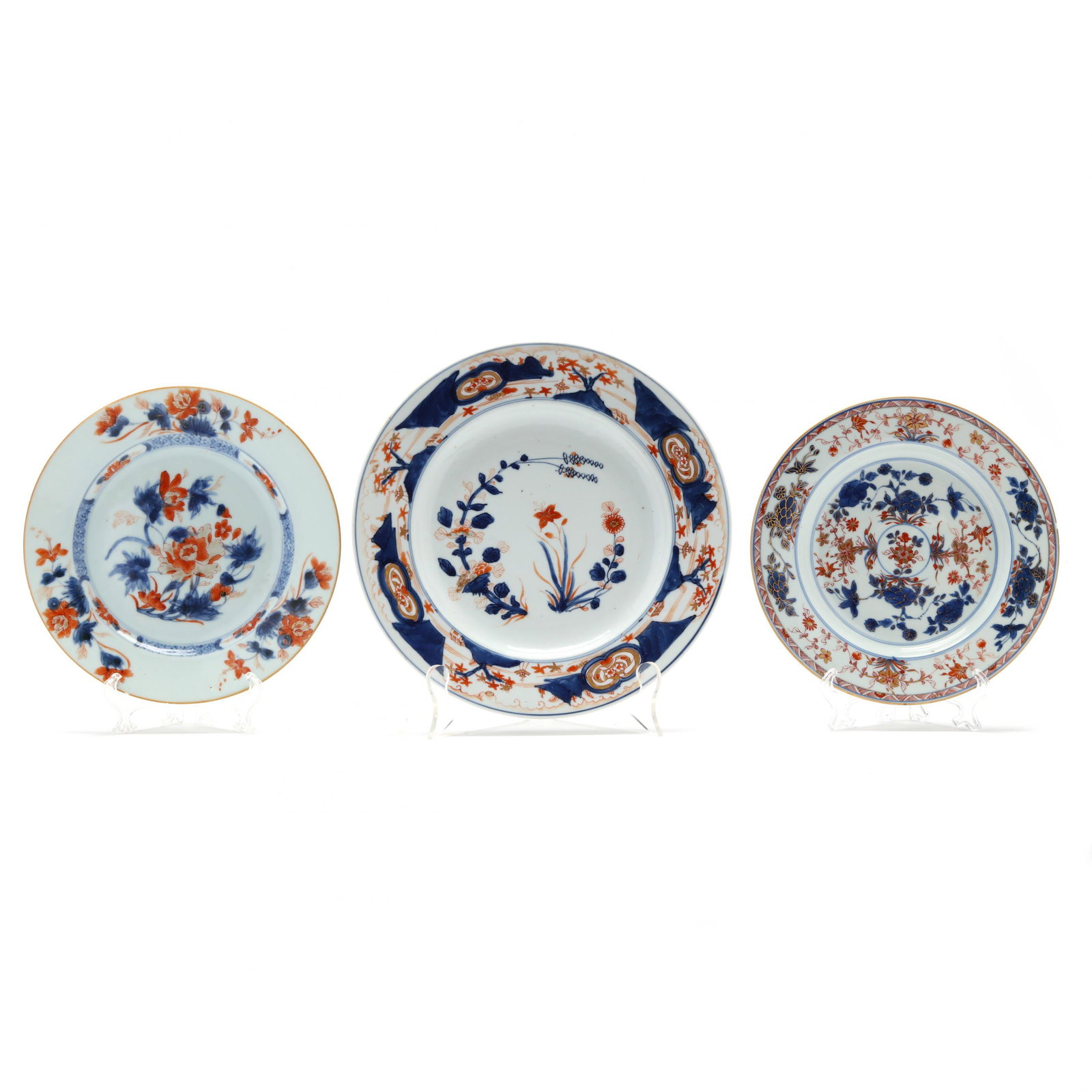 Three Chinese Porcelain Imari Plates (1 of 10)