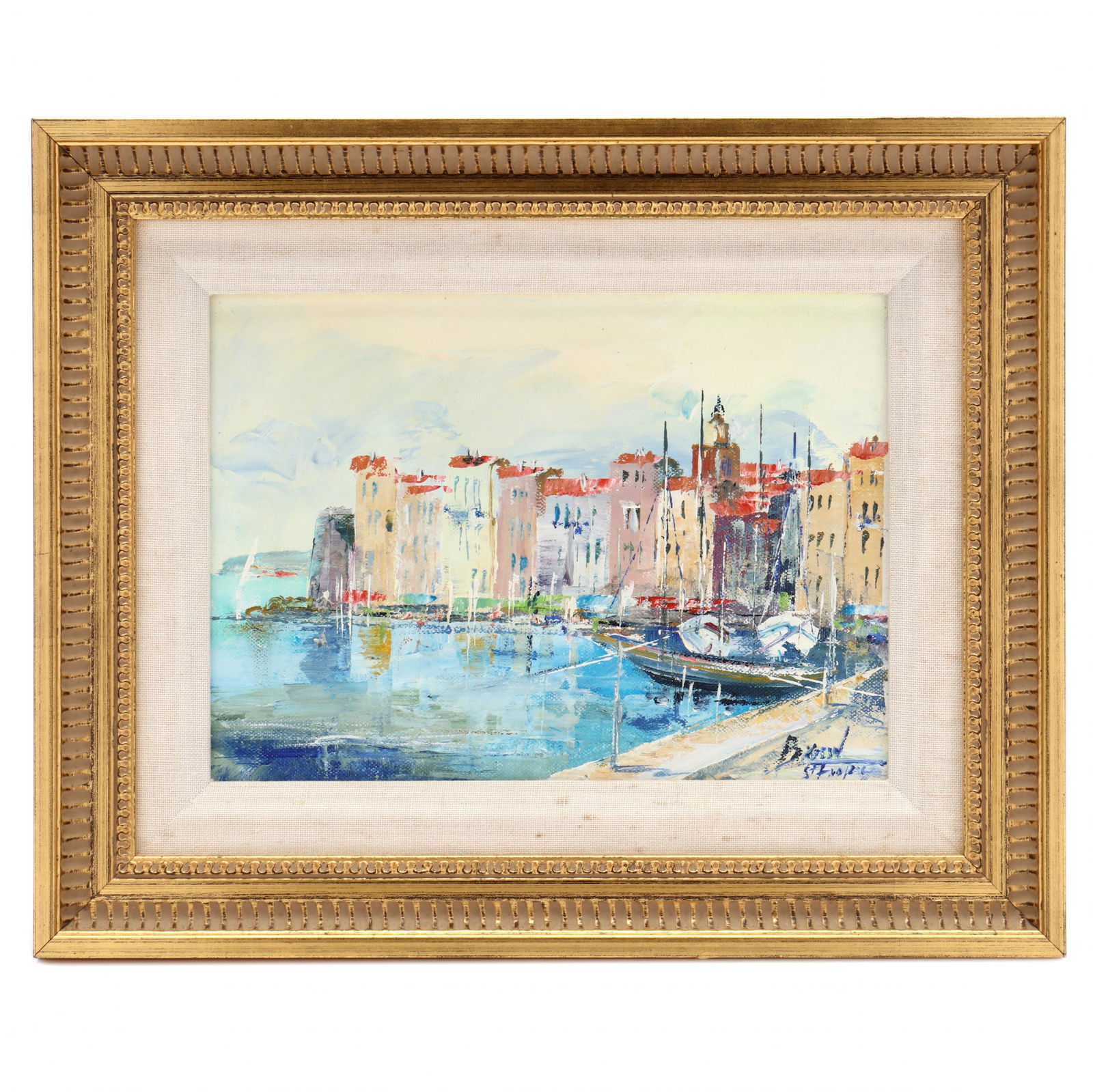 French School (mid-20th century), Vieux Port in Saint Tropez (1 of 4)