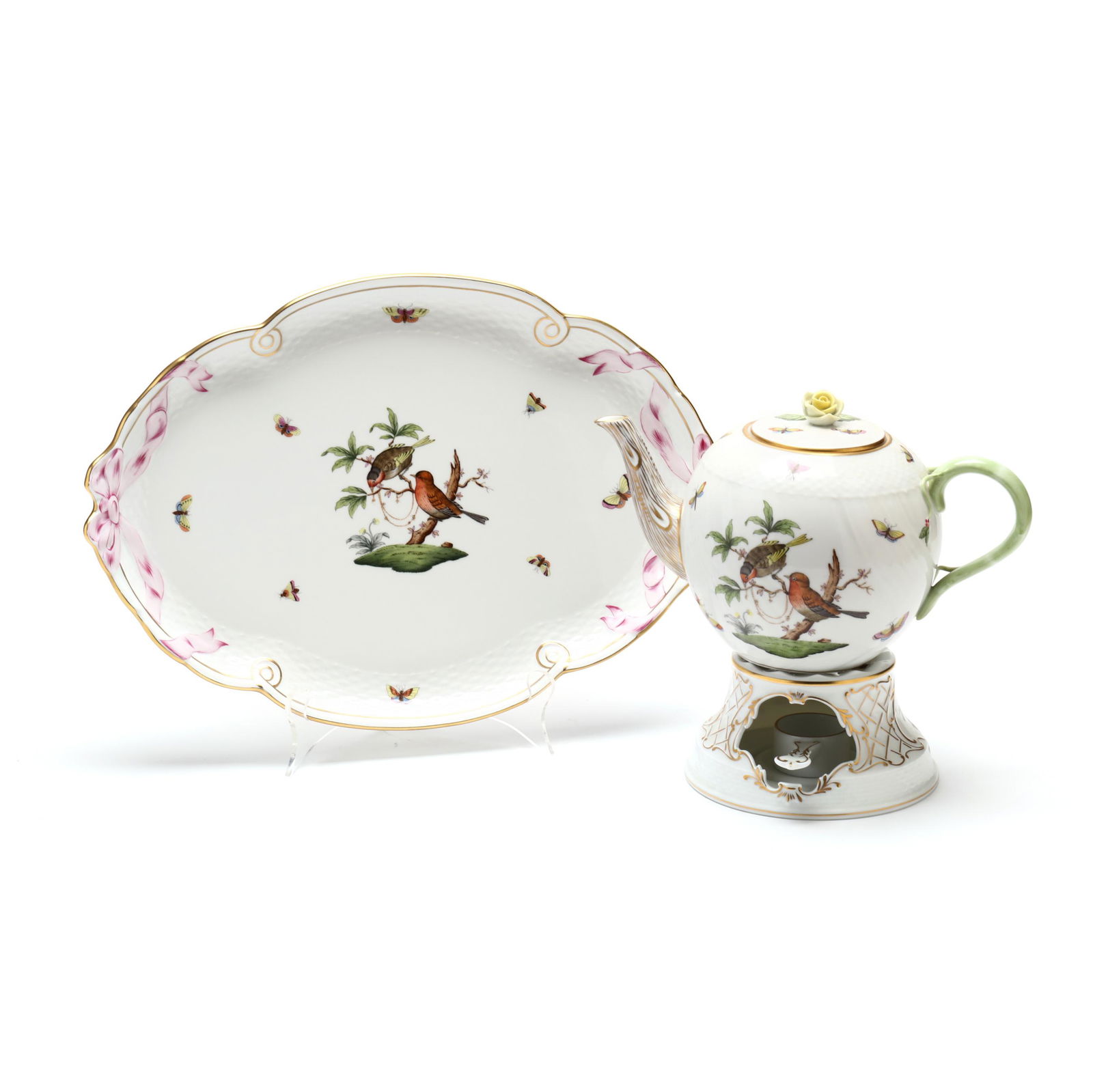Two Herend  Rothschild Bird  Serving Pieces (1 of 9)