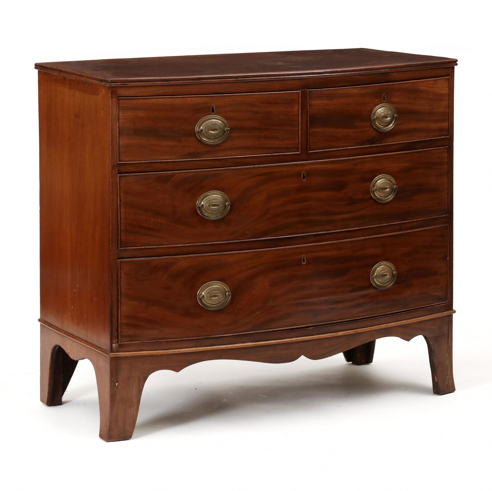George III Mahogany Bowfront Chest of Drawers (1 of 9)