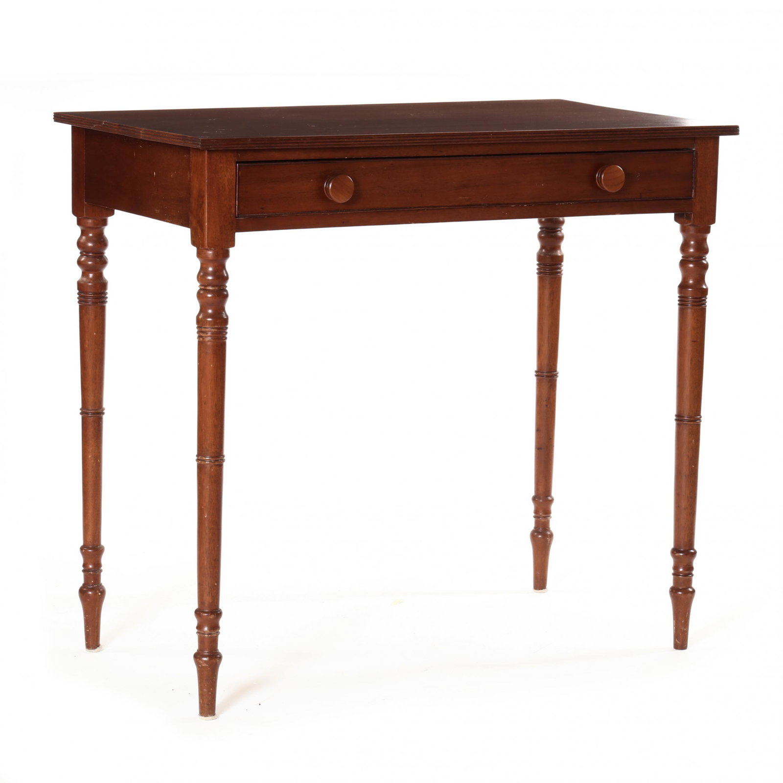 English Sheraton Mahogany One Drawer Writing Table (1 of 6)