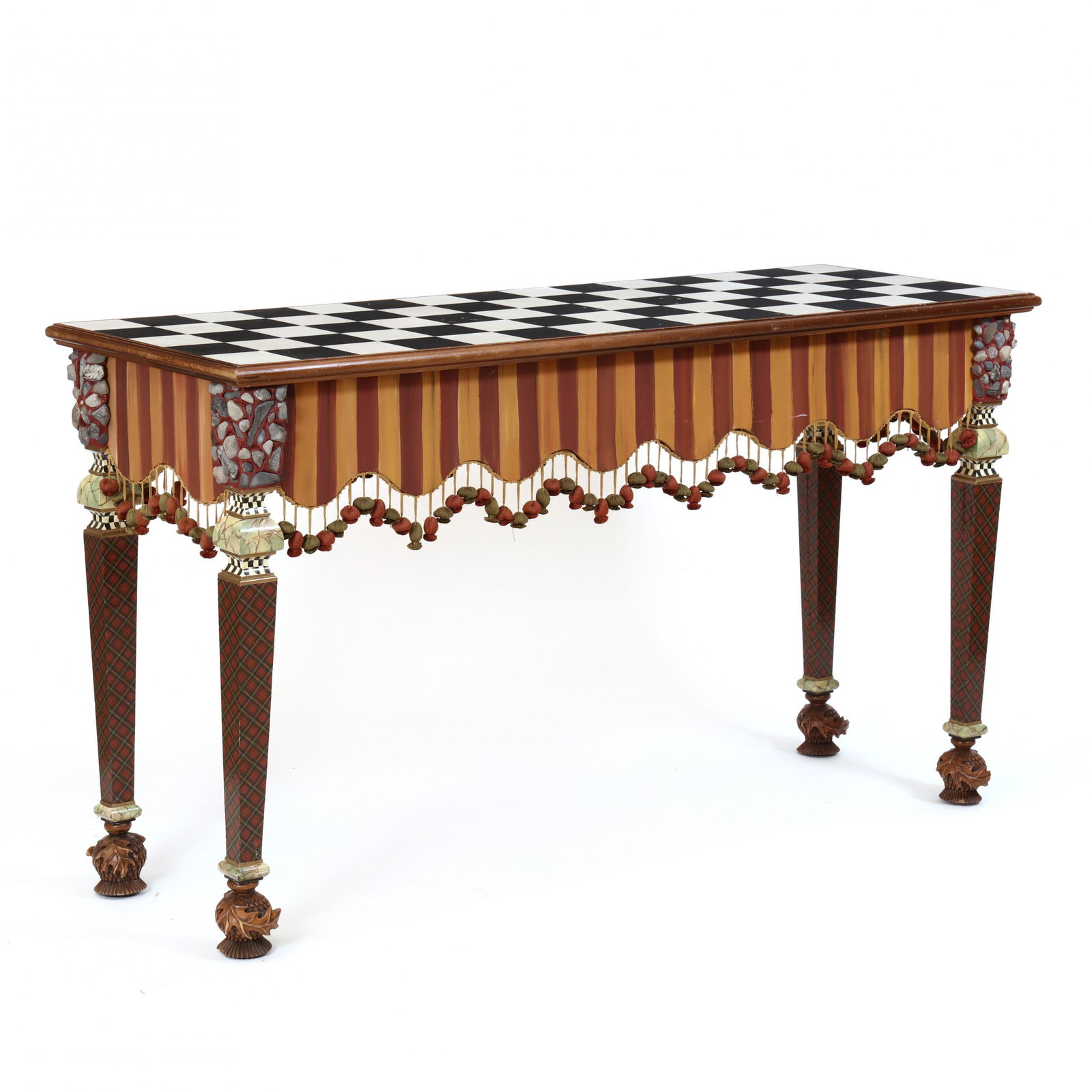 MacKenzie-Childs Carved and Paint-Decorated Console Table (1 of 5)