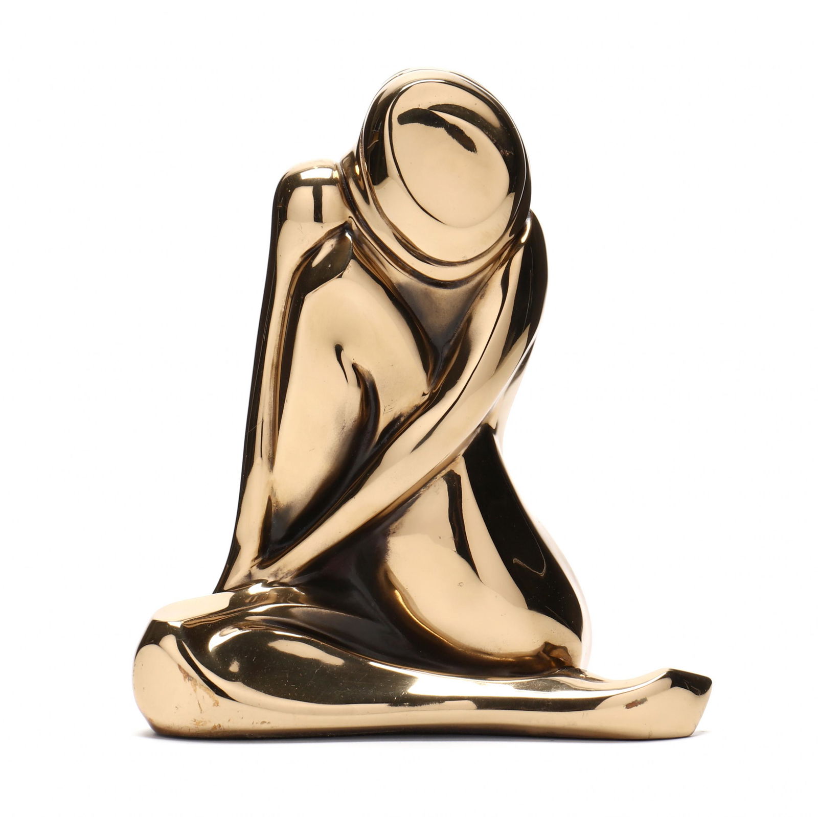 Bob Bennett (American: Bob Bennett (American, b. 1928), Blisspolished cast bronze, signed and dated 1982, edition numbered 82/250. 9 x 8 x 5 1/4 in. Additional high-resolution photos are available at www.lelandlittle.com