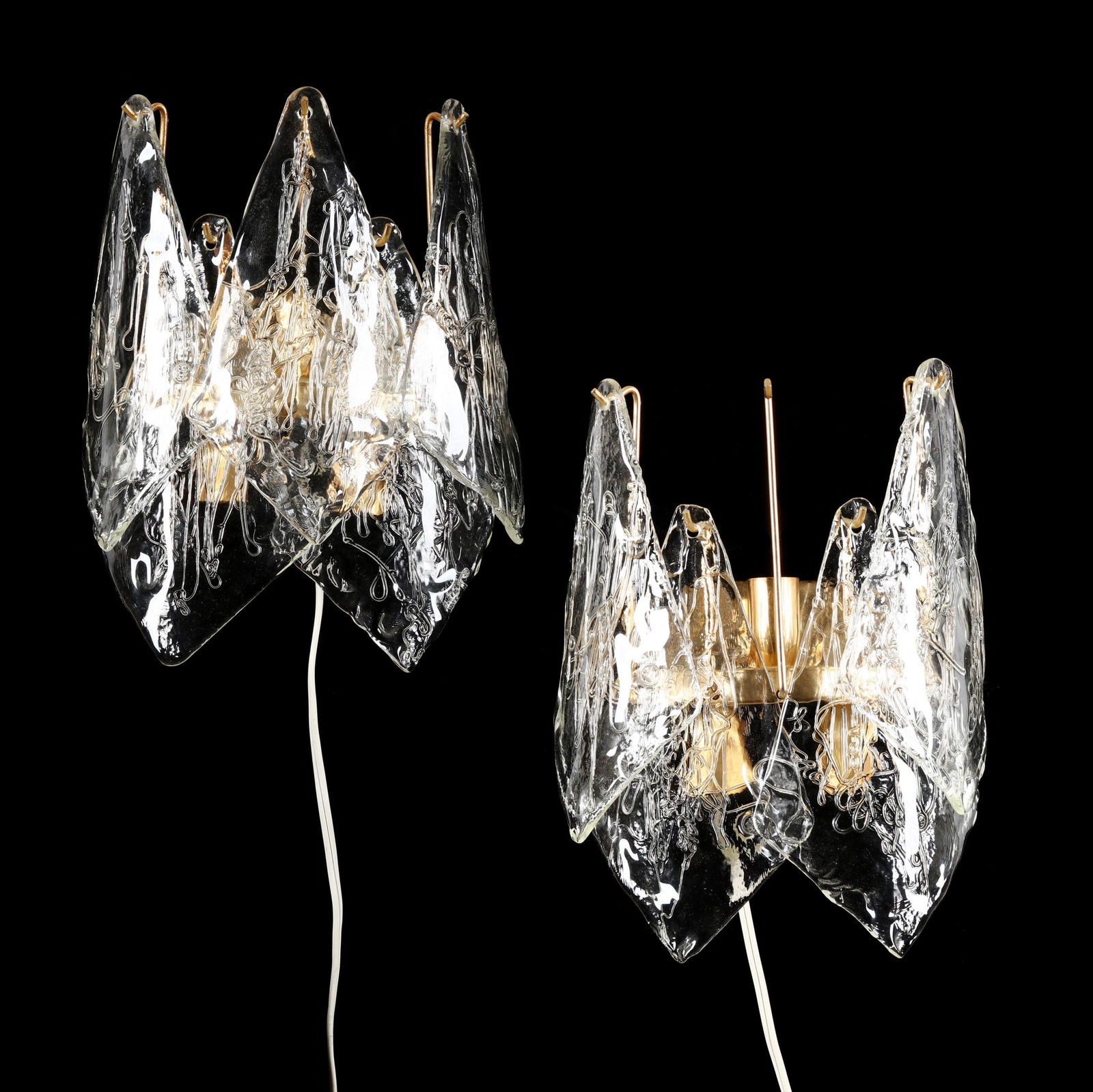 Vintage Pair of Murano Glass Wall Sconces (1 of 6)