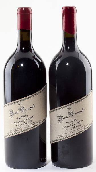 1993 & 1995 Dunn: 1993 & 1995 Dunn - Vintage Vintage 1993, Howell Mountain, into neck (1) Vintage 1995, Howell Mountain, into neck (1) Removed from a large temperature-controlled subterranean wine cellar of an importan