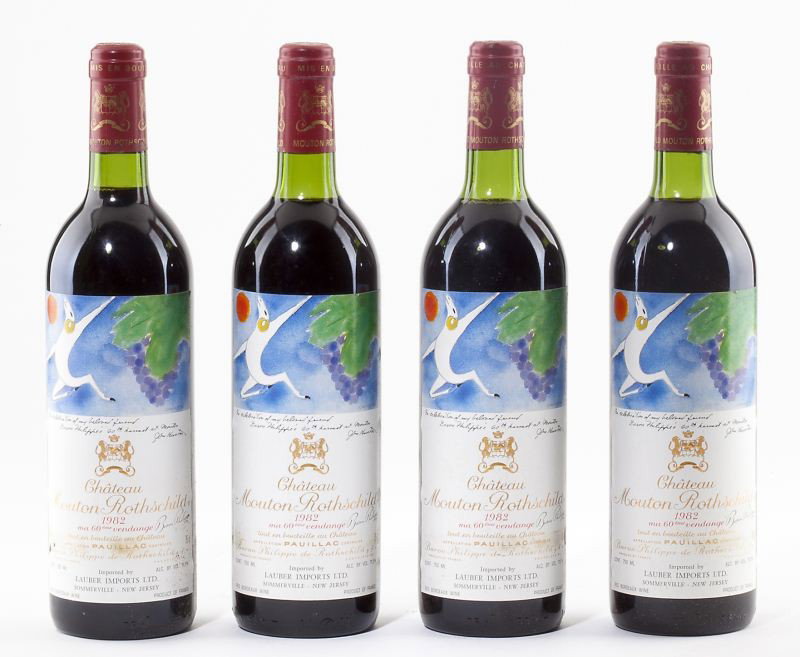 Chateau Mouton Rothschild: Chateau Mouton Rothschild - Vintage 1982 Pauillac "...remains one of the legends of Bordeaux. It has thrown off the backward, youthful style that existed during its first 25 years of life, and over th
