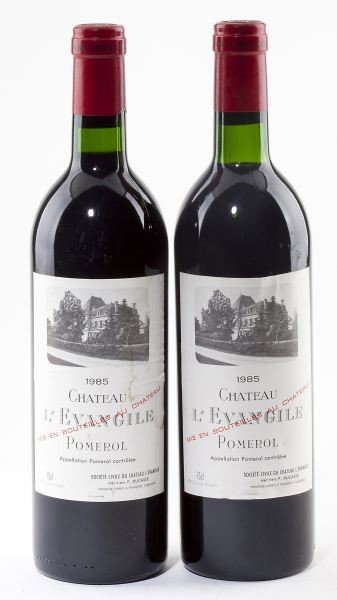 Chateau L'Evangile: Chateau L'Evangile - Vintage 1985 Pomerol "...The dark ruby color exhibits no signs of age, and the hugely complex, multi-dimensional bouquet of blackcurrants, raspberries, exotic spices and oak requi