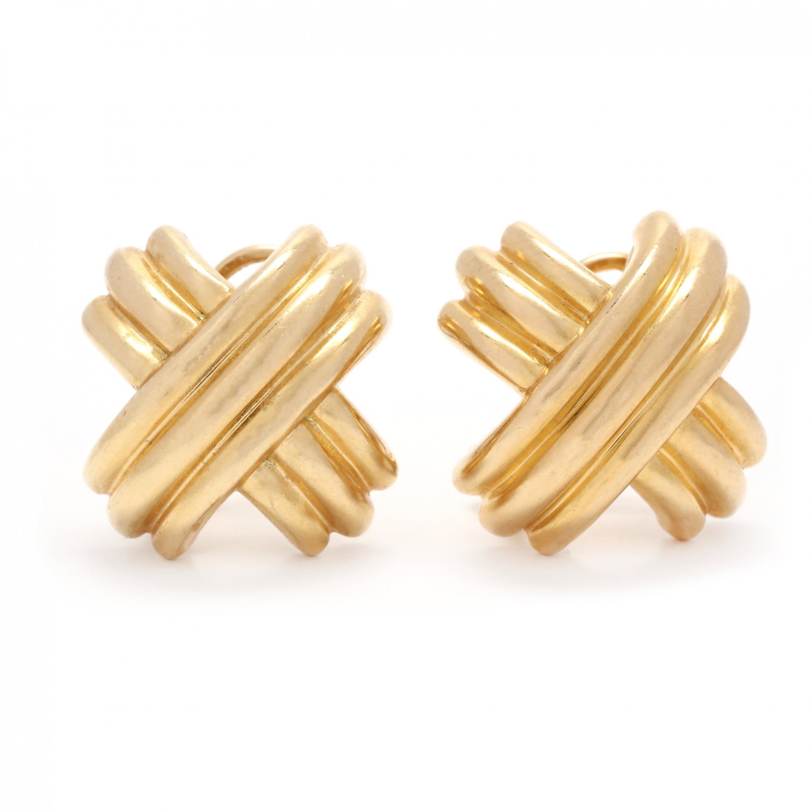 Gold X Motif Earrings, Tiffany & Co. (1 of 3)