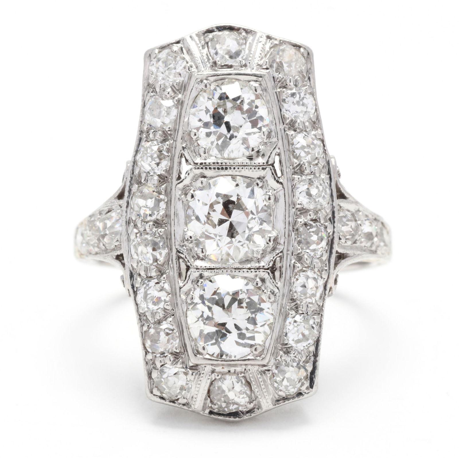 Antique Platinum and Diamond Ring (1 of 5)