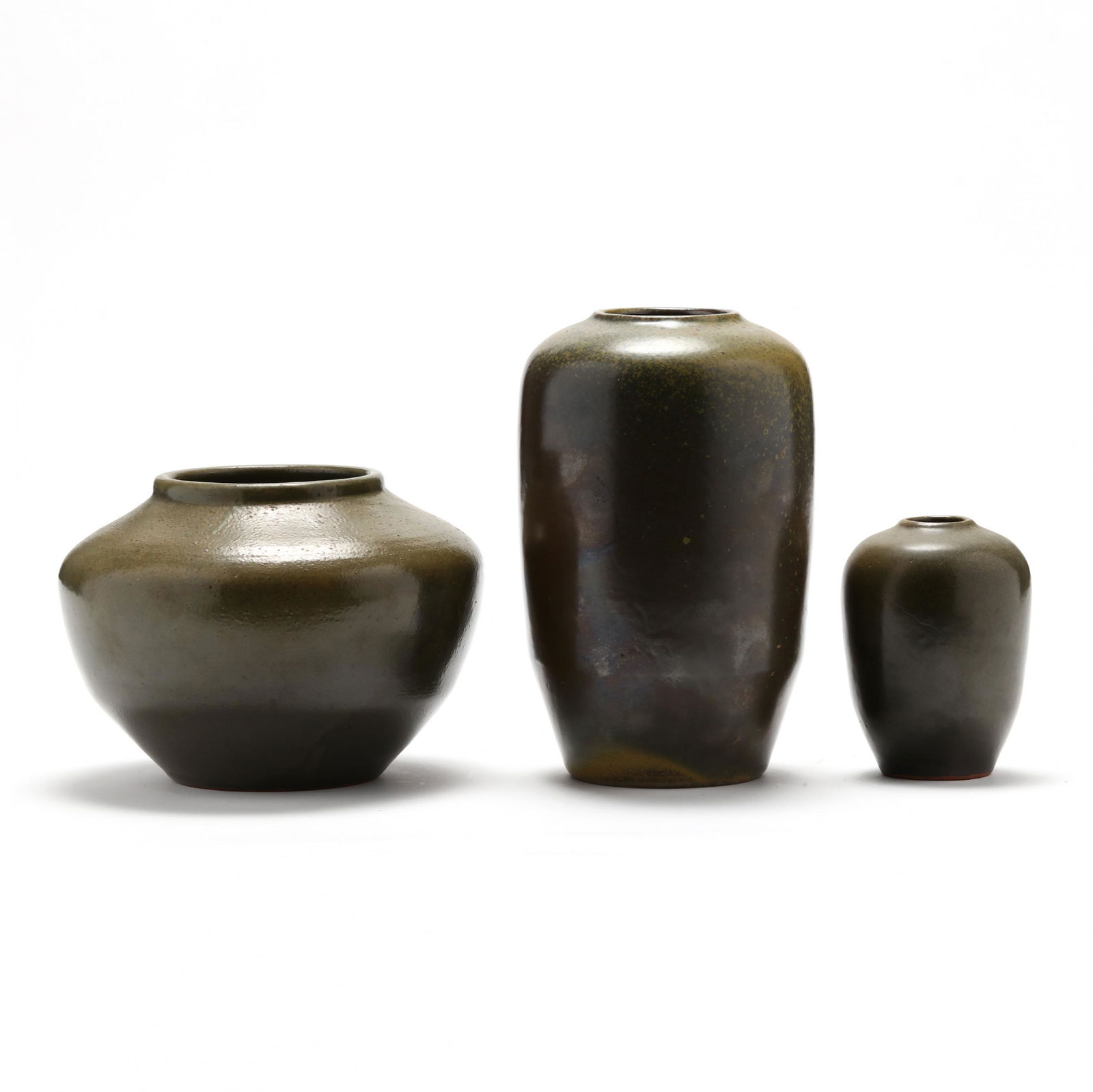Ben Owen Master Potter (Seagrove, NC, 1905-1983), Frogskin Vases (1 of 7)