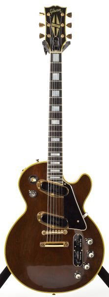 1972 Gibson Les Paul Professional: 1972 Gibson Les Paul ProfessionalFinish: Walnut, Serial Number: 966251normal belt buckle rash on back, ding on back lower bout, first fret inscribed with owner's name on block inlay, 19th fret block i