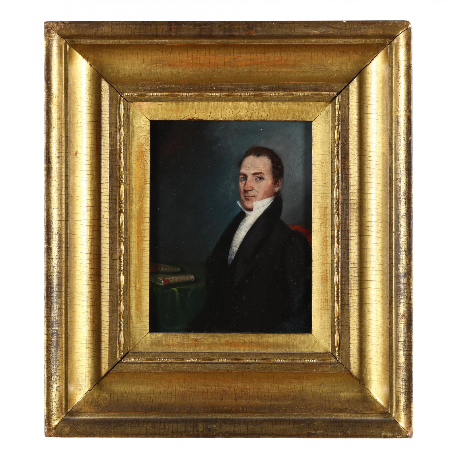 English School (early 19th century), Portrait of a Man with Two Books (1 of 3)