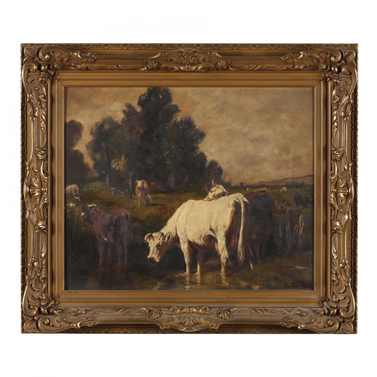 After Émile van Marcke (French, 1827-1890), Cattle Watering (1 of 5)